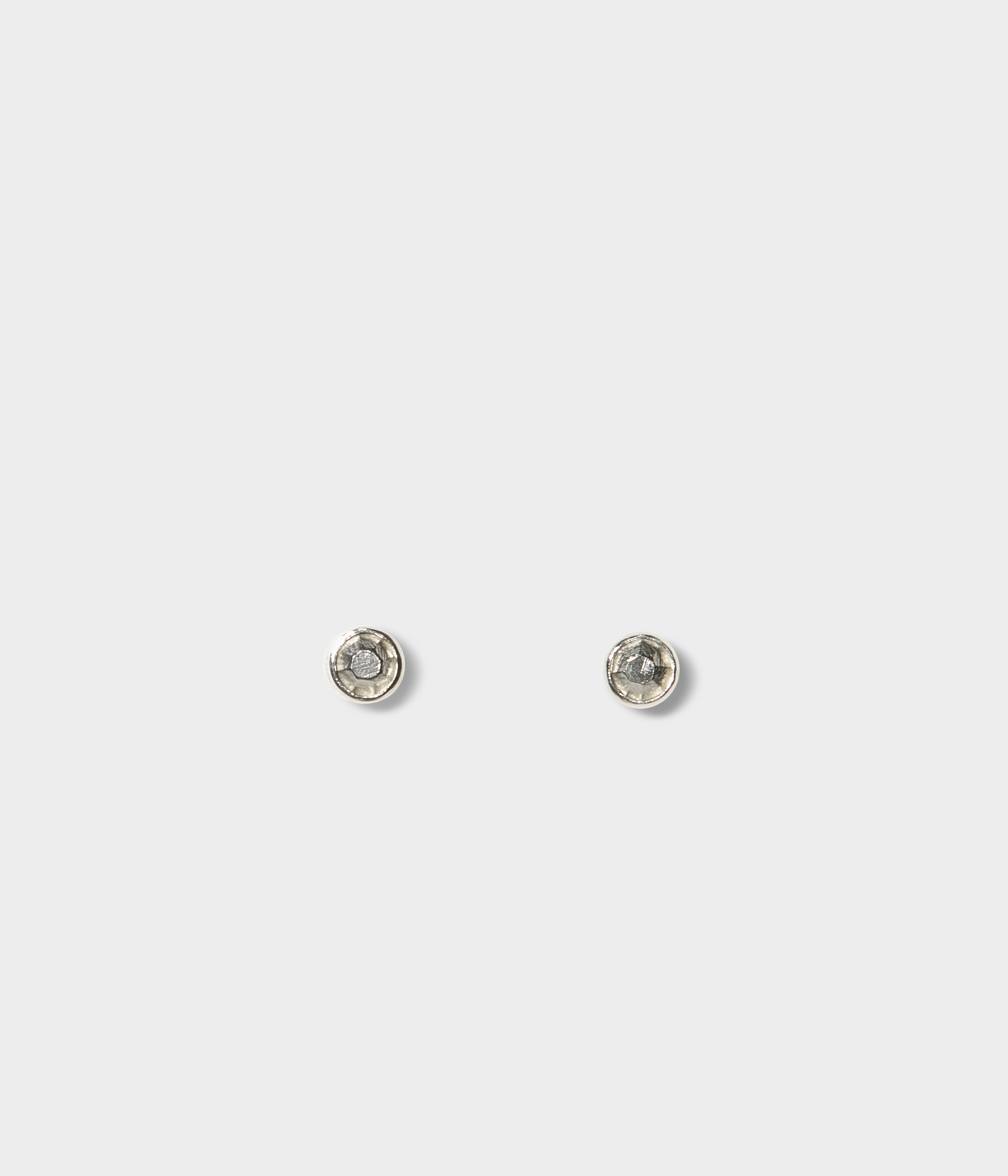 Mini-stone bezel earrings - SILVER