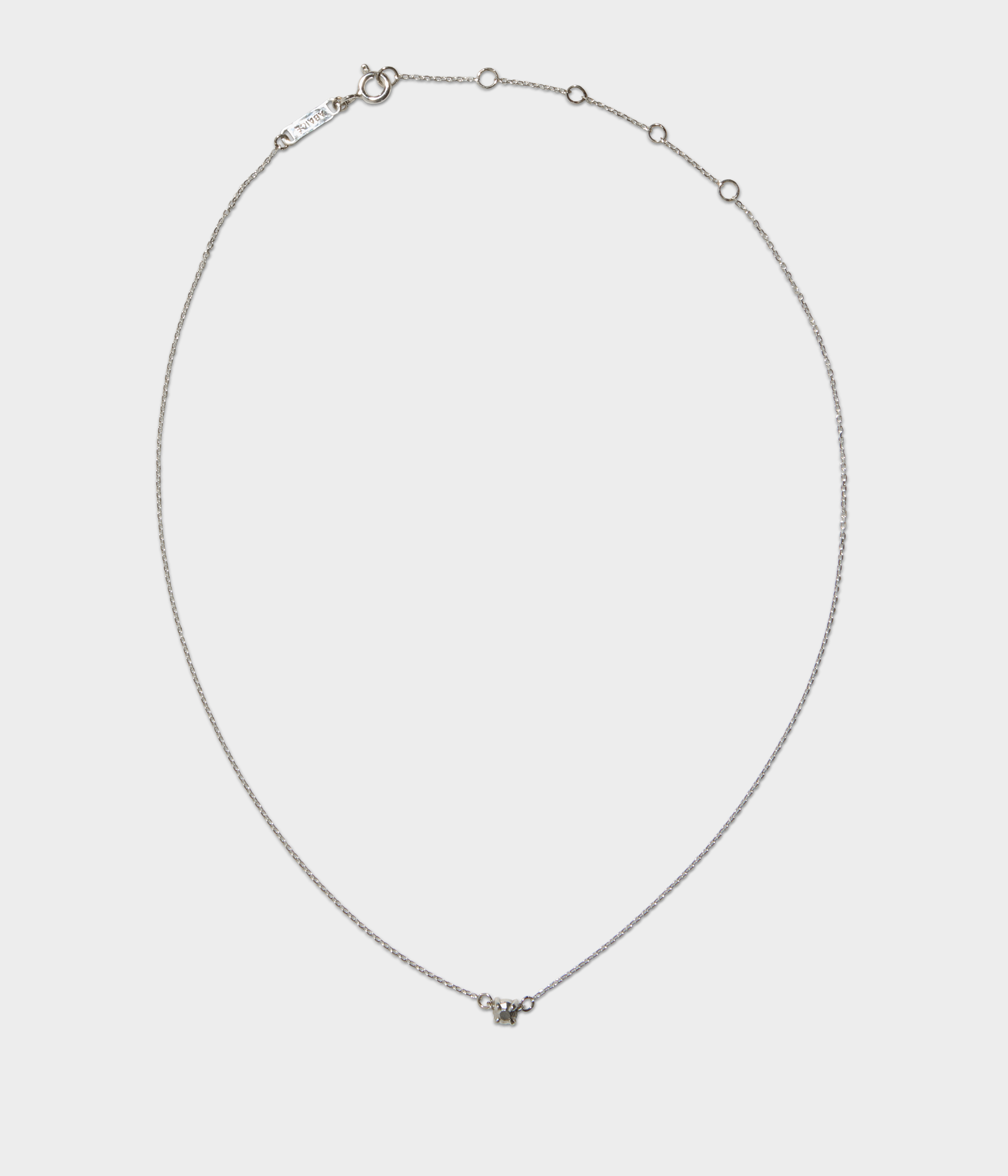 Mini-stone prong necklace - SILVER