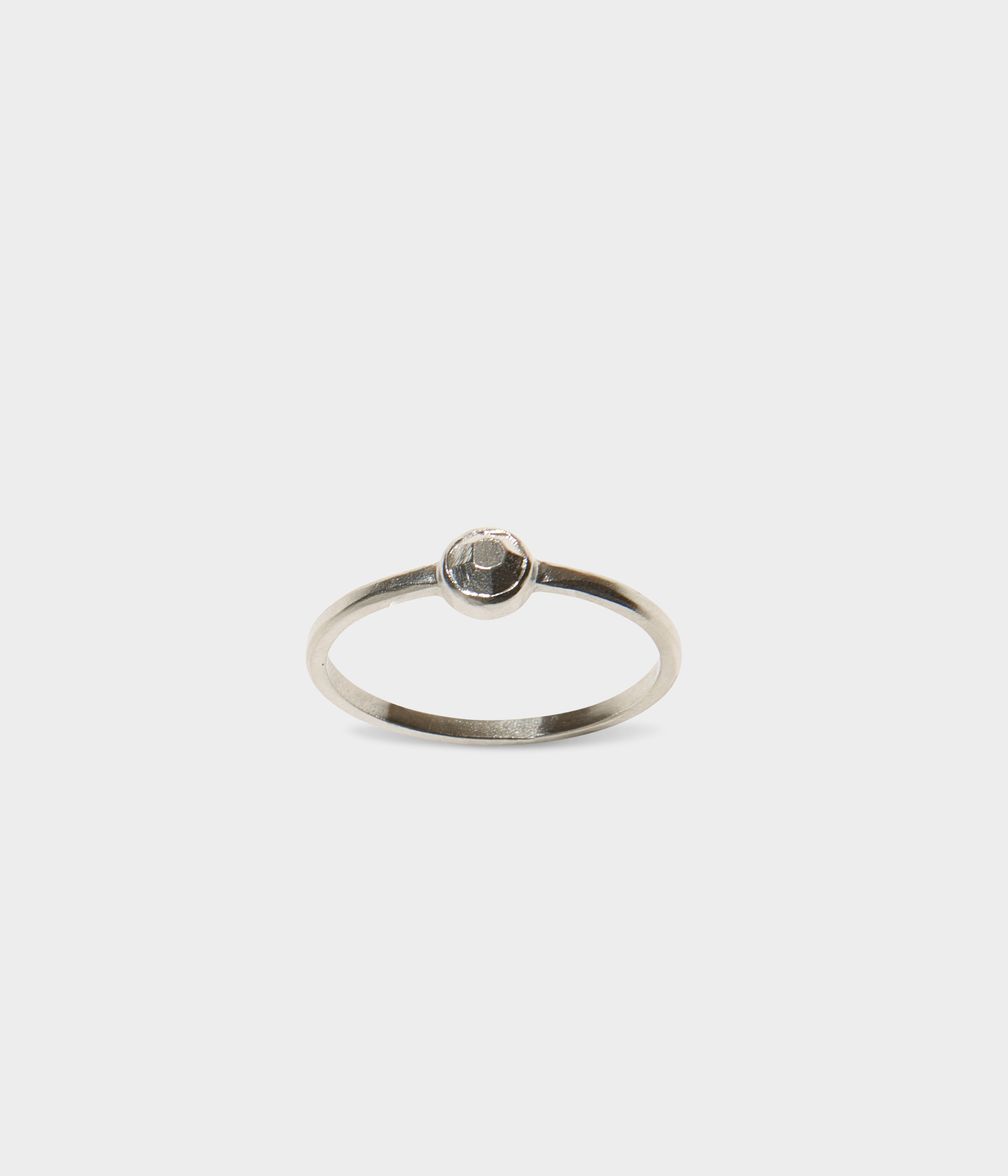 Mini-stone bezel ring - SILVER